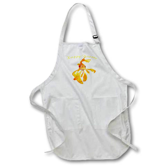 3dRose Taiche - Greeting Card - Happy Nowruz - Happy Nowruz Persian New Year Goldfish Isolated - Aprons