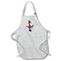 3dRose All Smiles Art Sports and Hobbies - Cute Funny Giraffe Playing Pickleball Sport Cartoon - Aprons (apr_288035)