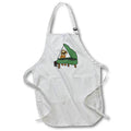 3dRose All Smiles Art - Music - Cute Funny Sloth Playing Piano Cartoon - Aprons (apr_292493)