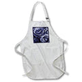 3dRose Apron - Jaclinart Garden Florals - Dreamy Muted Denim Blue Rose Bouquet