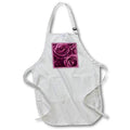 Apron - Jaclinart Garden Nature Florals - Dreamy Wine Red Roses with Stripes Frame