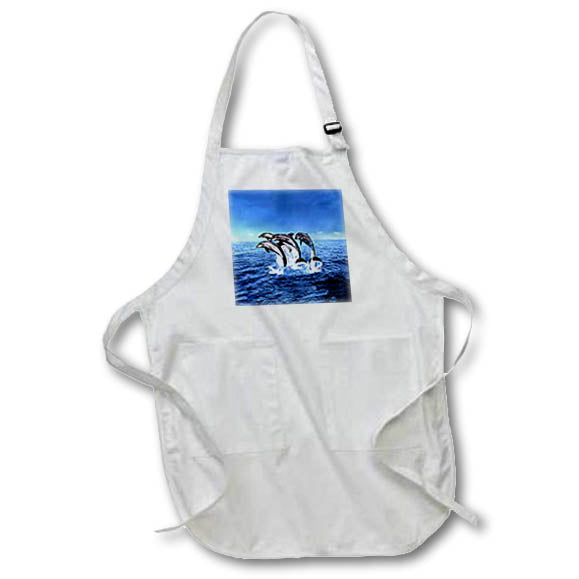 3dRose Dolphins - Dolphins - Aprons (apr_308)
