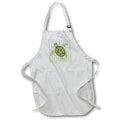 3dRose Janna Salak Designs Under the Sea - Cute Sea Turtle Design Green Stripe - Aprons (apr_31279)