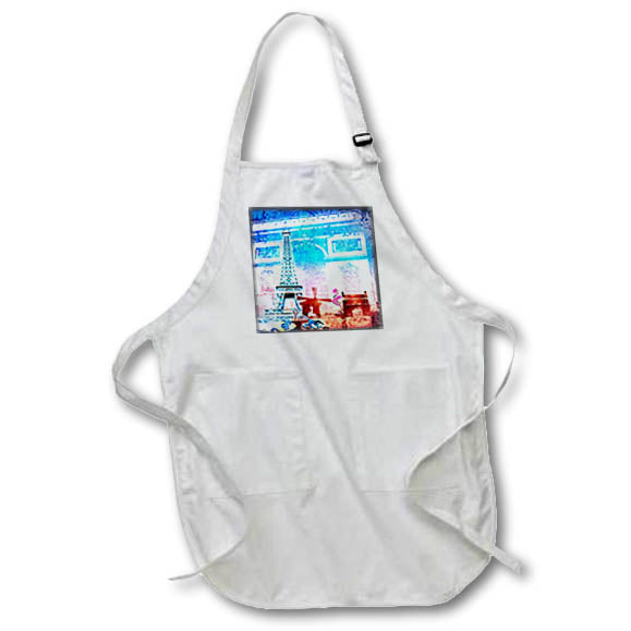 3dRose Susan Brown Designs Places Themes - Paris Illustration - Aprons (apr_31519)