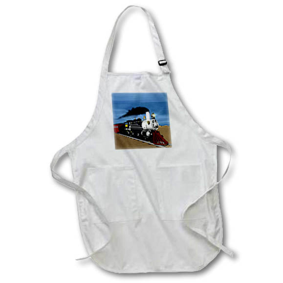 3dRose Kids Stuff - Happy Train - Aprons (apr_3182)