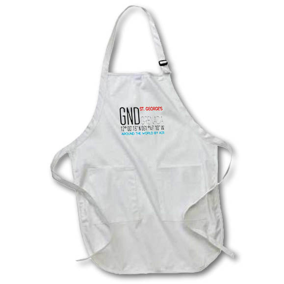 3dRose Apron - Alexis Design - St. Georges, Grenada, Air Travel Souvenir