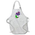 3dRose All Smiles Art - Animals - Funny Cute Butterfly and Caterpillar Garden Cartoon - Aprons (apr_320675)