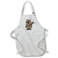 3dRose All Smiles Art - Animals - Cute Funny Wombat Playing Banjo Music Cartoon - Aprons (apr_322614)