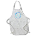 3dRose Stamp City - typography - Crazy plant lady in blue on white with blue and purple flowers. - Aprons (apr_323321)
