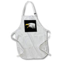 3dRose Apron - Alexis Photography Birds - Bald Eagle Head, Open Beak, Black Background
