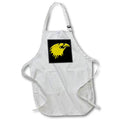 3dRose Apron - Alexis Design Birds Eagle - Image of Bald Eagle Head Yellow on Black Good Luck Charm