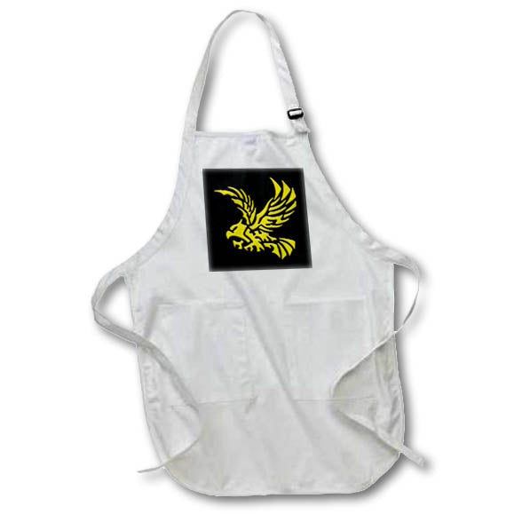 3dRose Alexis Design - Birds Eagle - Stylized image of a bald eagle in flight. Patriotic gift, charm - Aprons (apr_323670)