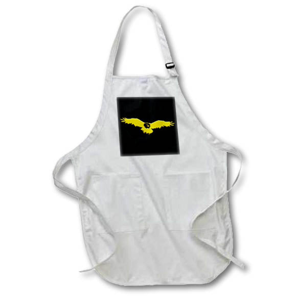 3dRose Alexis Design - Birds Eagle - Image of a bald eagle in flight. Patriotic gift, talisman or charm - Aprons (apr_323674)