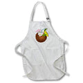 3dRose Anne Marie Baugh - Cute Illustrations - Cute Tropical Coconut Cocktail Illustration - Aprons (apr_324536)