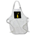 3dRose Apron - Alexis Design Belly Dance - Silhouette of Belly Dancer in Yellow Skirt
