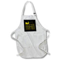 3dRose Alexis Design - Inspirational - an Angler on a Shore. May All Your Fishes Come True Funny Text - Aprons (apr_324599)
