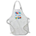 3dRose Apron - Alexis Design Best Wishes - Tropical Flowers, Blue Text Have a Nice Day