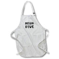 3dRose Alexis Design - Typography - High Five text. Each letter is decorated with an open palm - Aprons (apr_324610)