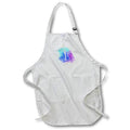 3dRose Stamp City - typography - Monogram letter Y inside a teal, blue, and purple paint splash. - Aprons (apr_324845)