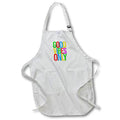 3dRose Good Vibes Only colorful text against the white background. - Aprons (apr_334695)