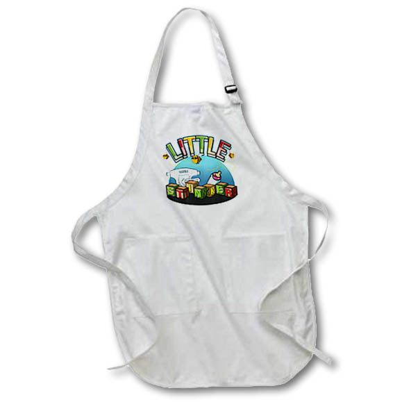 3dRose Little Stinker ABDL Blocks Diaper Bottles and Bees - Aprons (apr_339128)