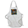3dRose Colorful Image of Bookshelves and a Text Id Rather be Reading - Aprons (apr_339196)