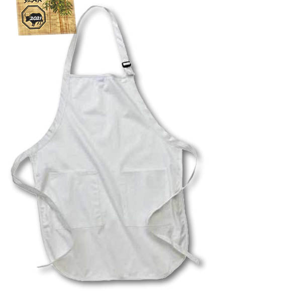 3dRose Image of Black Words On Gold With Green Bamboo Tree Year And Ox - Aprons (apr-339678)