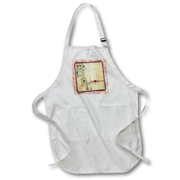 3dRose Susan Brown Designs General Themes - Vintage Scrapbook - Aprons (apr_34131)