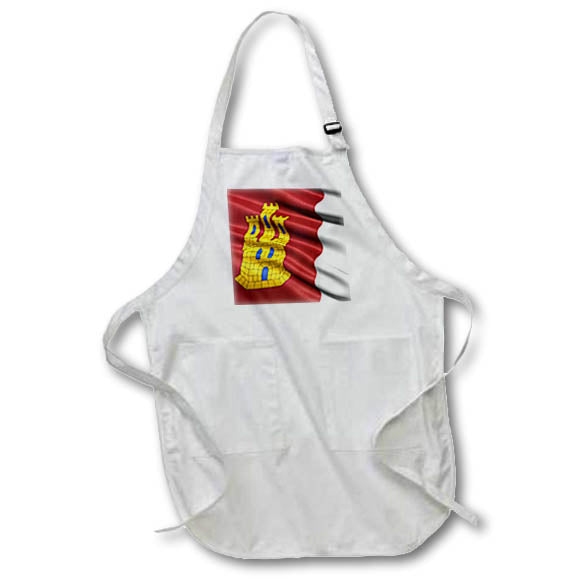 3dRose Flag of Castilla-La Mancha waving in the wind - Aprons (apr_341479)