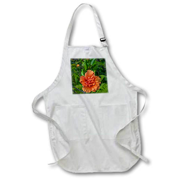 Apron - Double bloom, Orange Hibiscus Flower