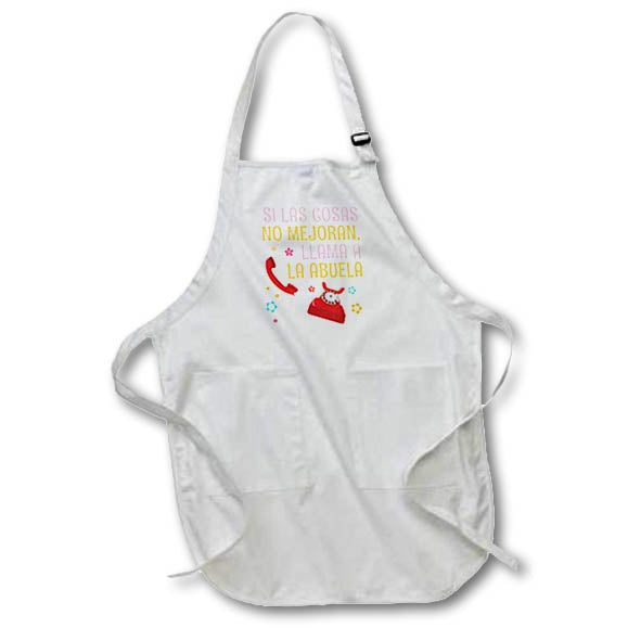 Apron - Si Las Cosas No Mejoran llama Abuela S.Heller and Kids - Abuela