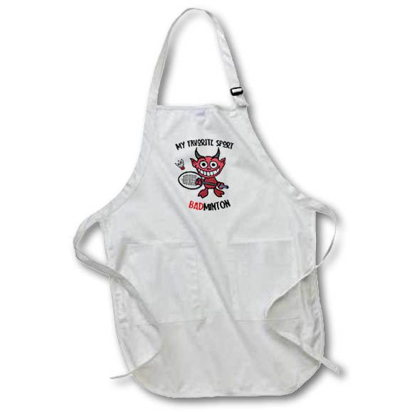 Apron - Funny Devil Favorite Sport Badminton Pun Cartoon Funny