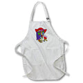 Apron - Funny Colorful Woman Drinking Wine Cubism Style Art Funny