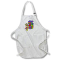 Apron - Funny Colorful Man Playing Saxophone Music Cubism Style Art Funny