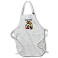Apron - Funny Bear Buster Girl Superhero Saves Dogs from Brown Bear Cartoon Funny