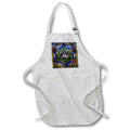 Apron - Image of Gorgeous Stained Glass Mogen David With L Shana Tova lens Art by Florene - Jewish New Year