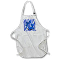 Apron - Image of Bright Blue Jewish Star With L Shana Tova on Blue Chevron lens Art by Florene - Jewish New Year