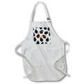 Apron - Image of A Toss Pattern Of Black Ghosts On White With Happy Halloween lens Art by Florene - Halloween