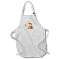 Apron - Image of Little Pumpkin Girl Says I Love Halloween With Candy And Bat lens Art by Florene - Halloween