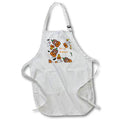 Apron - Image of Pattern Of Bunnies And Teddy Bears Says My First Halloween lens Art by Florene - Halloween