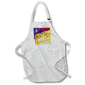 Apron - Image of Words Happy July Fourth On Constitution lens Art by Florene - July Fourth Holiday
