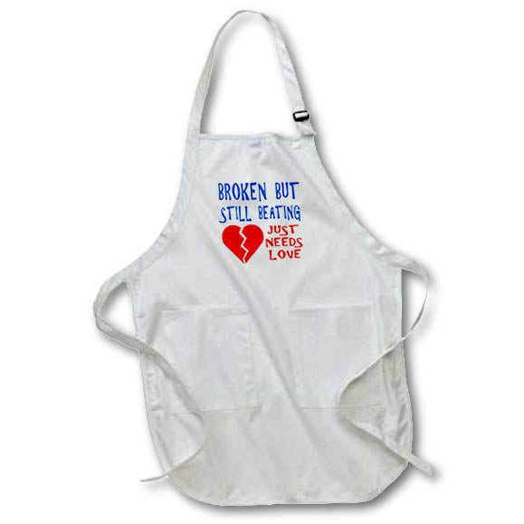 Apron - Image of Words Broken But Still Beating Just Needs Love – Romance