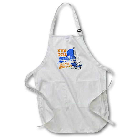 Apron - Image of Words New York Is A Top Shelf Town with Picture of New York – Regions