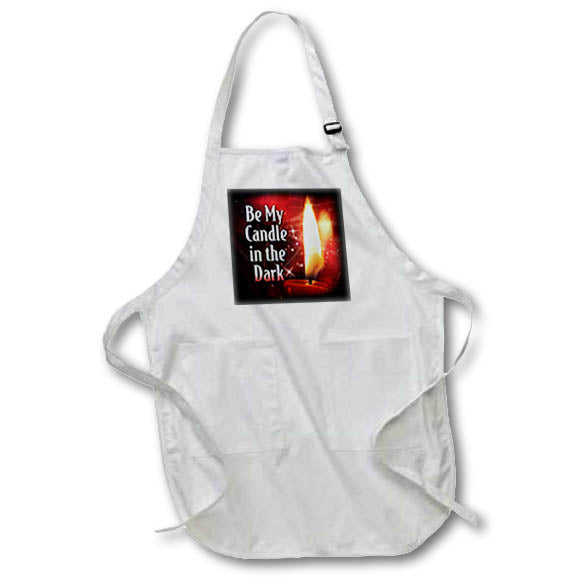 Apron - Image of Words Be My Candle In The Dark with Candle Picture – Romance