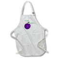 Apron - Image of Im Plum Tired Out Words Next To Cartoon Purple Plum lens Art by Florene - Humor In Fruit