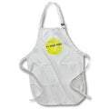 Apron - Image of Number One Sour Puss In Black On Cartoon Lemon lens Art by Florene - Humor In Fruit