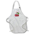 Apron - Image of Text Like My Cherries On Top On Cartoon Cherries lens Art by Florene - Humor In Fruit