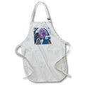 Apron - Image of Smooth Purple Gray And Blue Abstract Painting lens Art by Florene - Abstract Paintings On Glass