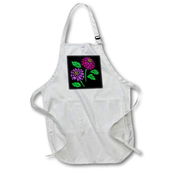 Apron - Cool Colorful Dahlia Flowers Floral Abstract Art for Gardeners Nature