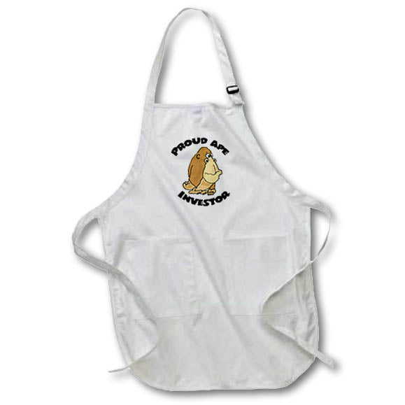 Apron - Funny Proud Ape Investor Meme Stock Trading Gorilla Cartoon Funny